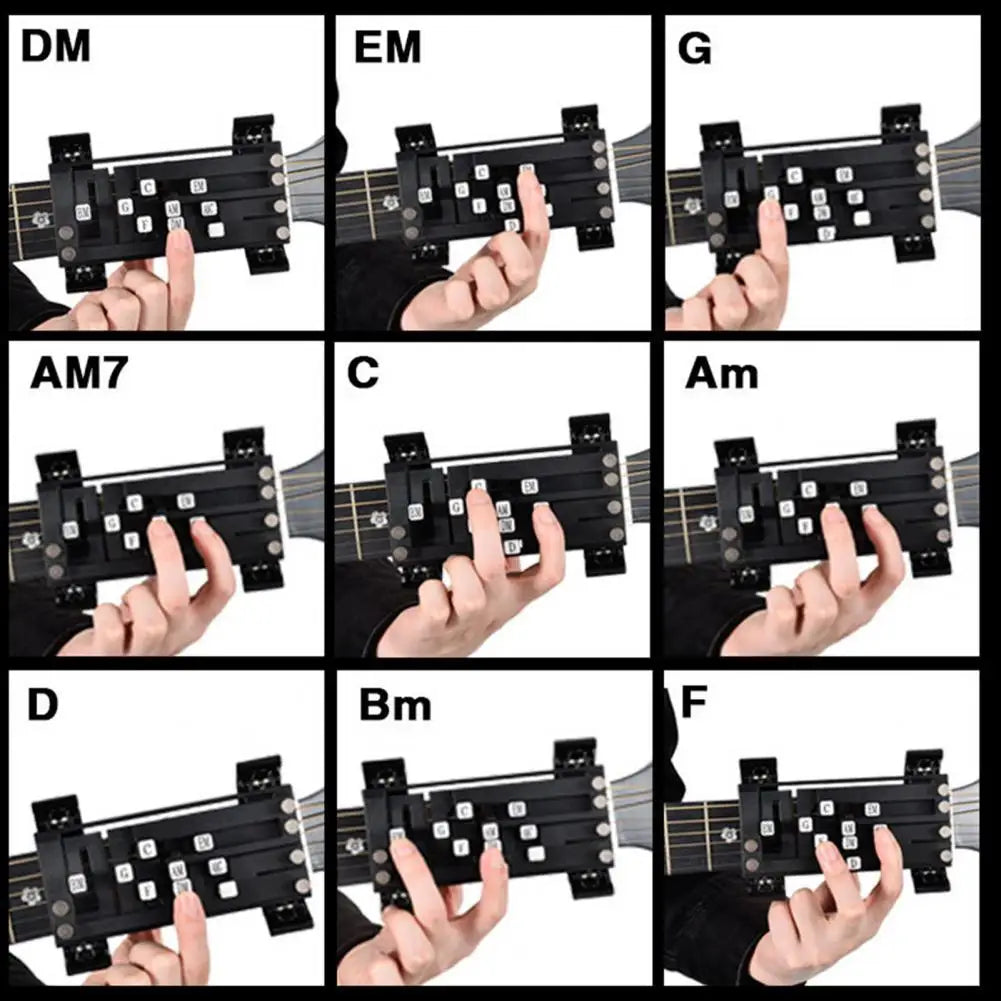 Ayuda para acordes de guitarra Prensa de acordes de un solo toque Herramienta de aprendizaje de guitarra Guitarra 